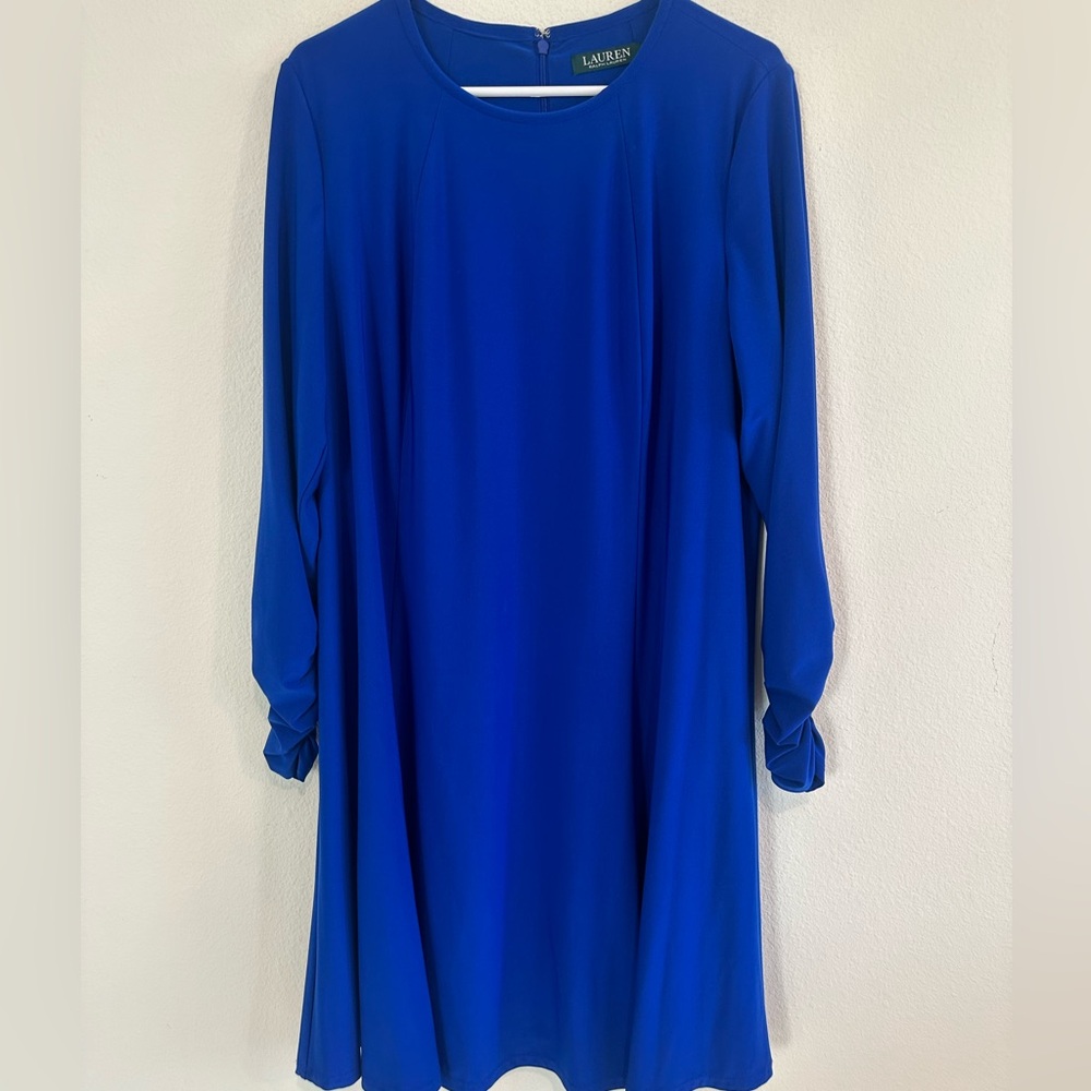 Ralph Lauren Blue Bishop Sleeve Dress